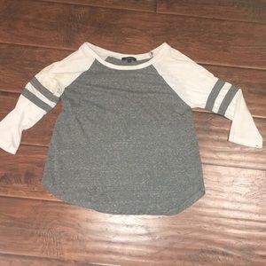 Gray and White Athletic shirt